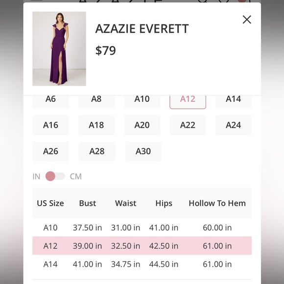 AZAZIE Everett A-line Dress in Color ROYALTY - Picture 8 of 9